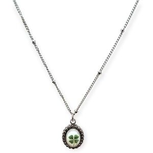 Women's St. Patrick's Day Clover & Silver Necklace